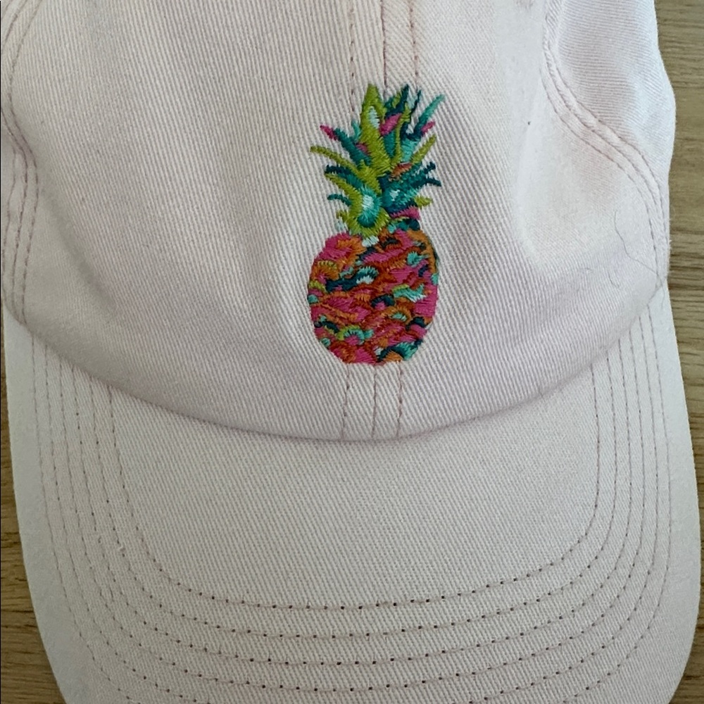 Spartina 449 Light Pink 100% Cotton Baseball Cap w/ Pineapple Embroidery Preppy - Picture 6 of 7